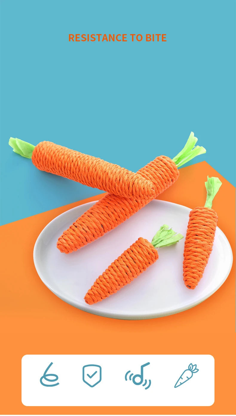 Cat Chew Toy – Carrot Interactive Dental & Scratcher Toy