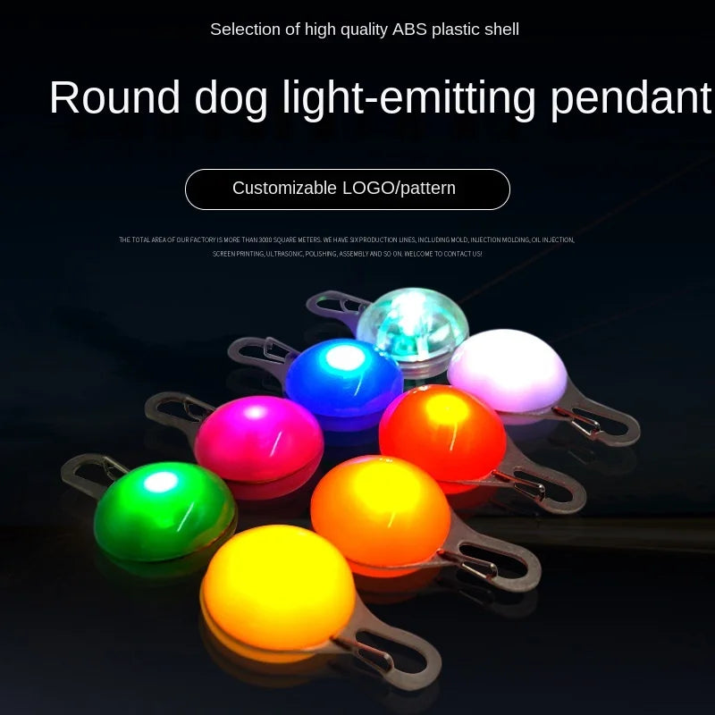 LED Dog Collar Light, Glow Pet Safety Pendant for Night Walks