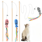 Cat Wand Toy with Bell & Catnip – Interactive Teaser for Indoor Cats