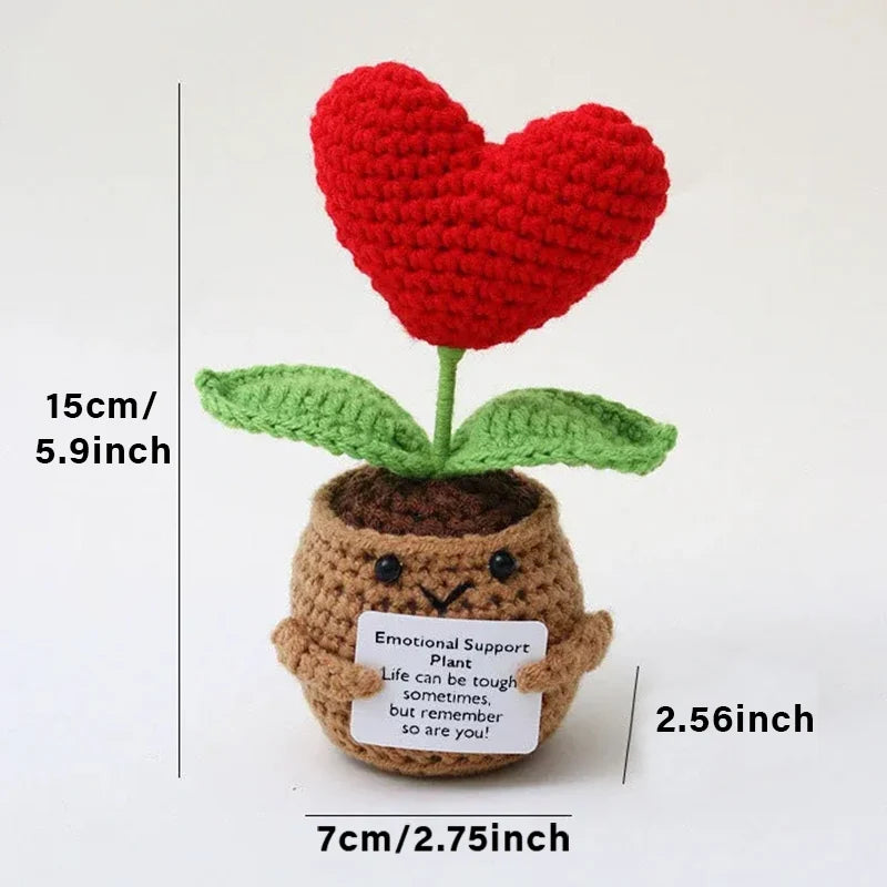 Crochet Plush Pocket Hug Doll, Handmade Mini Plush Gift