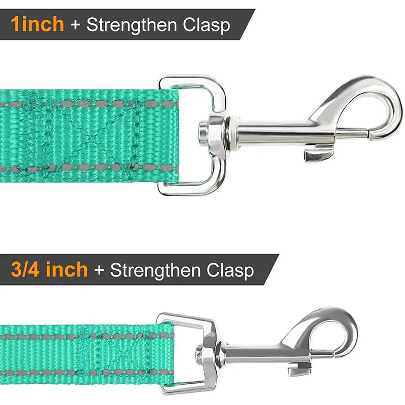 Reflective Dog Leash – Nylon Night Walking & Training Lead