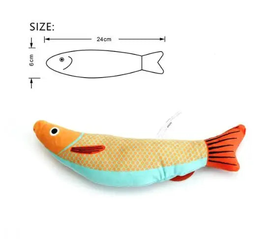 Catnip Fish Toy – Plush Interactive Cat Chew Toy