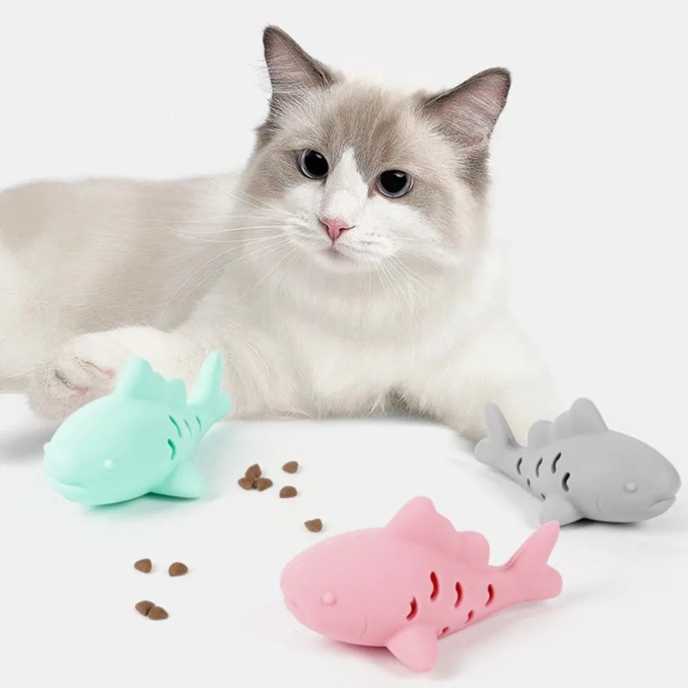 Interactive Fish Cat Toy – Silicone Chew & Treat Toy