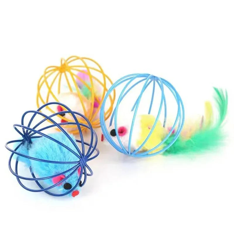 Interactive Cat Toy – Mouse Chase Toy with Colorful Design