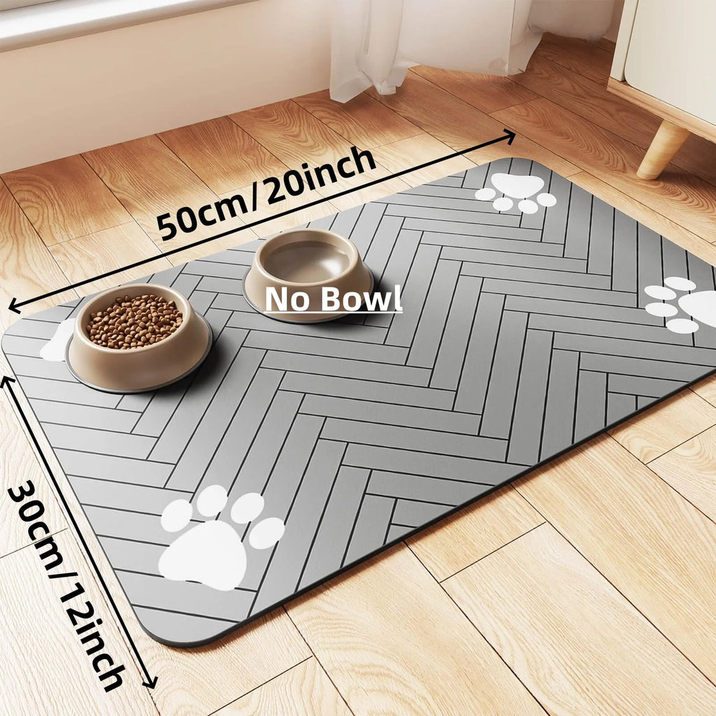 Pet Feeding Mat, Absorbent Waterproof Bowl Mat for Dogs & Cats