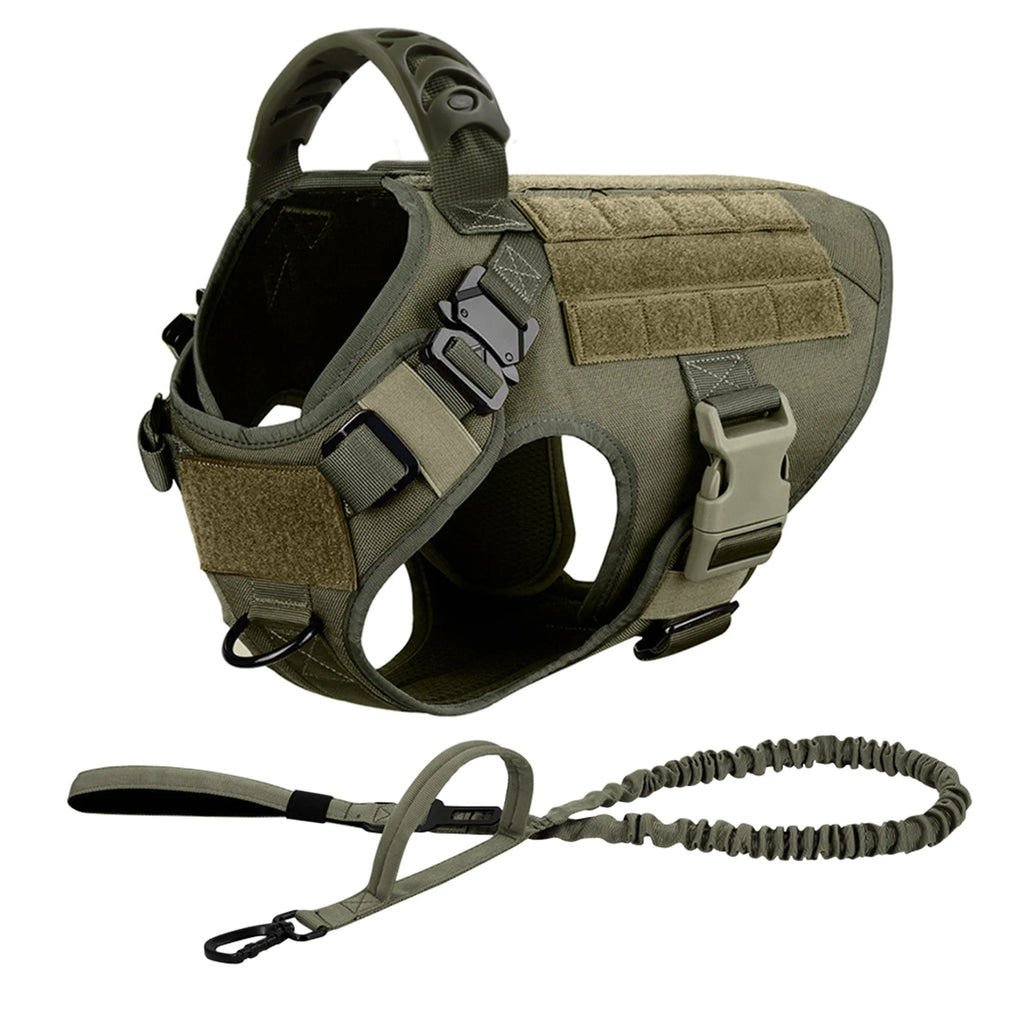 Large Dog Harness and Leash Set, Adjustable Padded Walking Vest