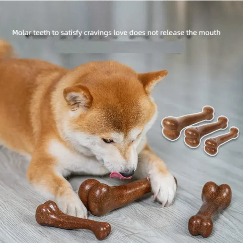 Dog Bone Chew Toy – Wooden Puppy Toy for Small to Large Dogs