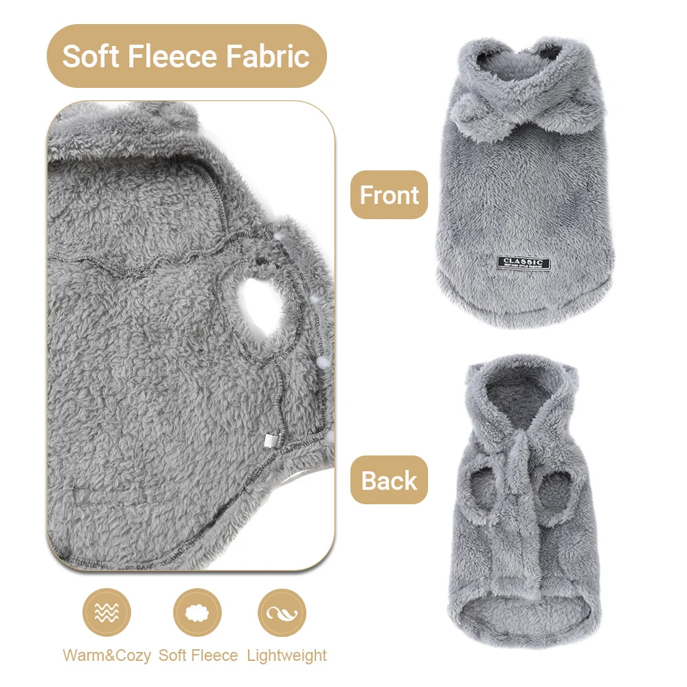 Dog Hoodie – Soft Fleece Coat for Small & Medium Dogs