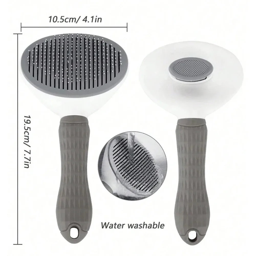 Self Cleaning Pet Hair Brush – Dog & Cat Grooming Slicker