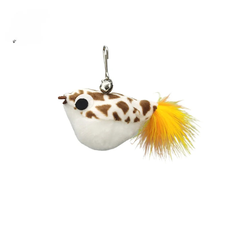 Interactive Feather Cat Wand with Bell & Suction Cup