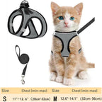 Cat Harness and Leash – Adjustable Reflective Soft Mesh Vest
