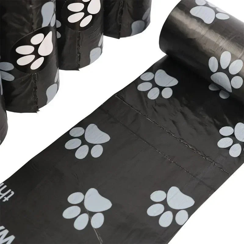 Dog Poop Bags Biodegradable Leak Proof Scented Paw Print Rolls