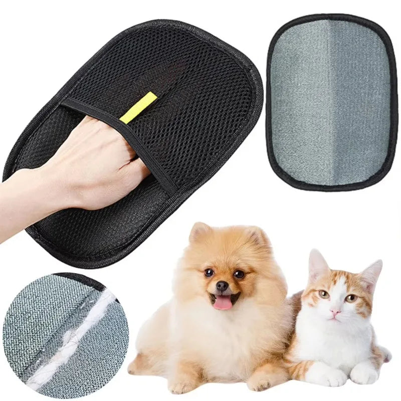 Pet Hair Removal Gloves, Reusable Grooming & Fur Cleaning Mitts