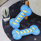 Dog Chew Toy Rubber Bone Squeaky Puppy Interactive Toy for Playtime