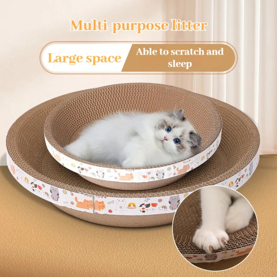 Cat Scratching Post – Corrugated Cat Scratcher with Catnip