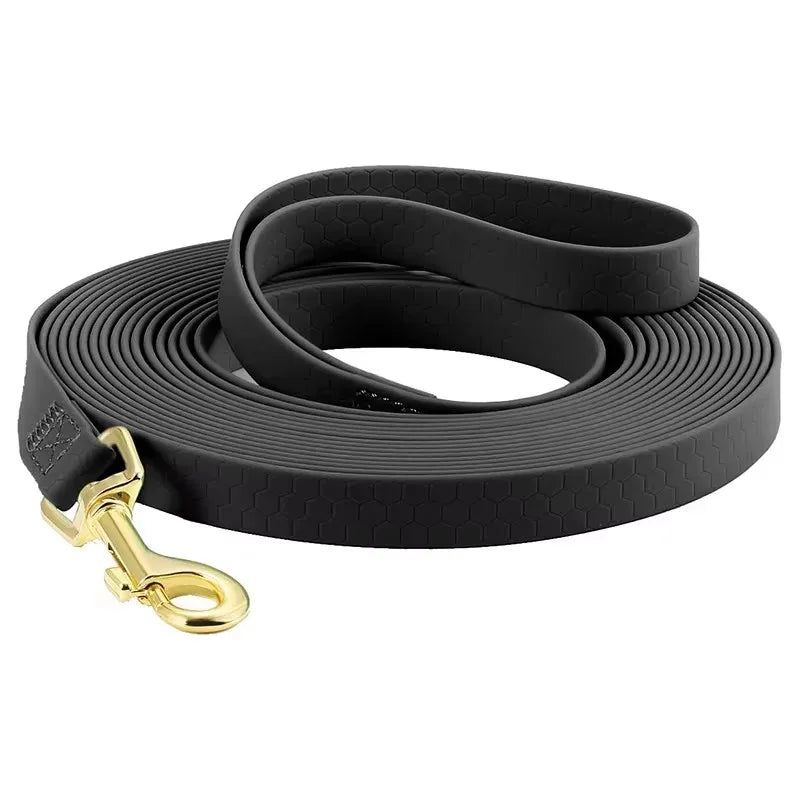 PVC Dog Leash – Waterproof Honeycomb Texture with Quick-Release Buckle