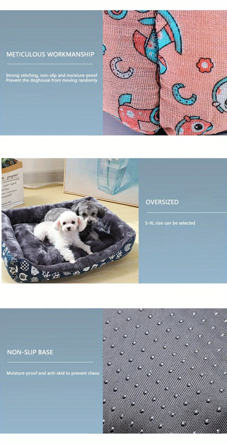Dog Bed – Winter Pet Sofa Mat for Dogs & Cats