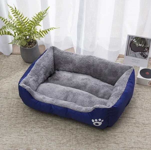 Large Dog Bed – Warm Square Pet Nest for Dogs & Cats
