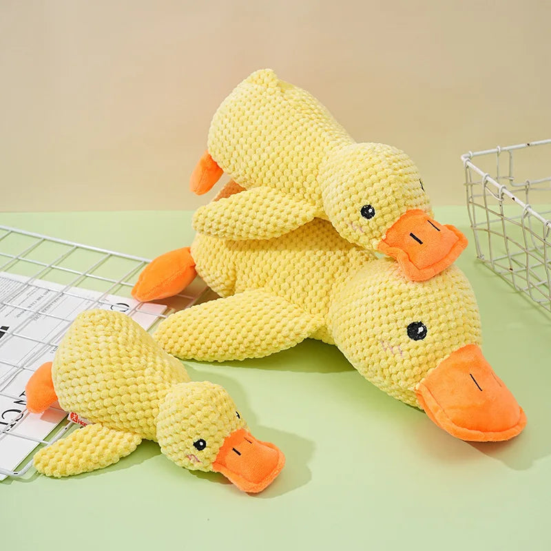 Plush Dog Toy Duck Squeaky Chew Toy for Small & Large Dogs