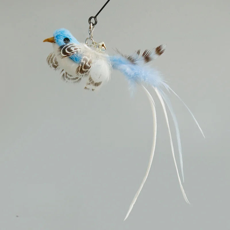 Interactive Feather Cat Wand with Bell & Suction Cup