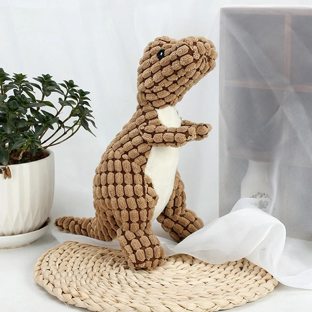 Plush Dog Toy Dinosaur Chew Toy for Small Dogs