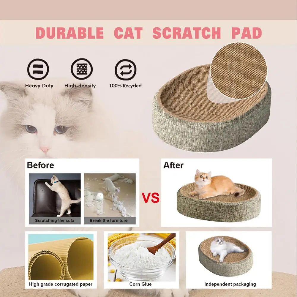 Cat Scratching Board – 2-in-1 Sisal Scratcher Bed