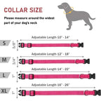 Reflective Dog Collar Adjustable Nylon Safety Collar for Small Dogs