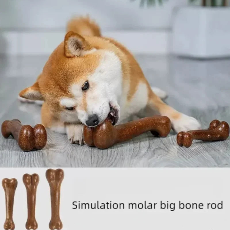 Dog Bone Chew Toy – Wooden Puppy Toy for Small to Large Dogs