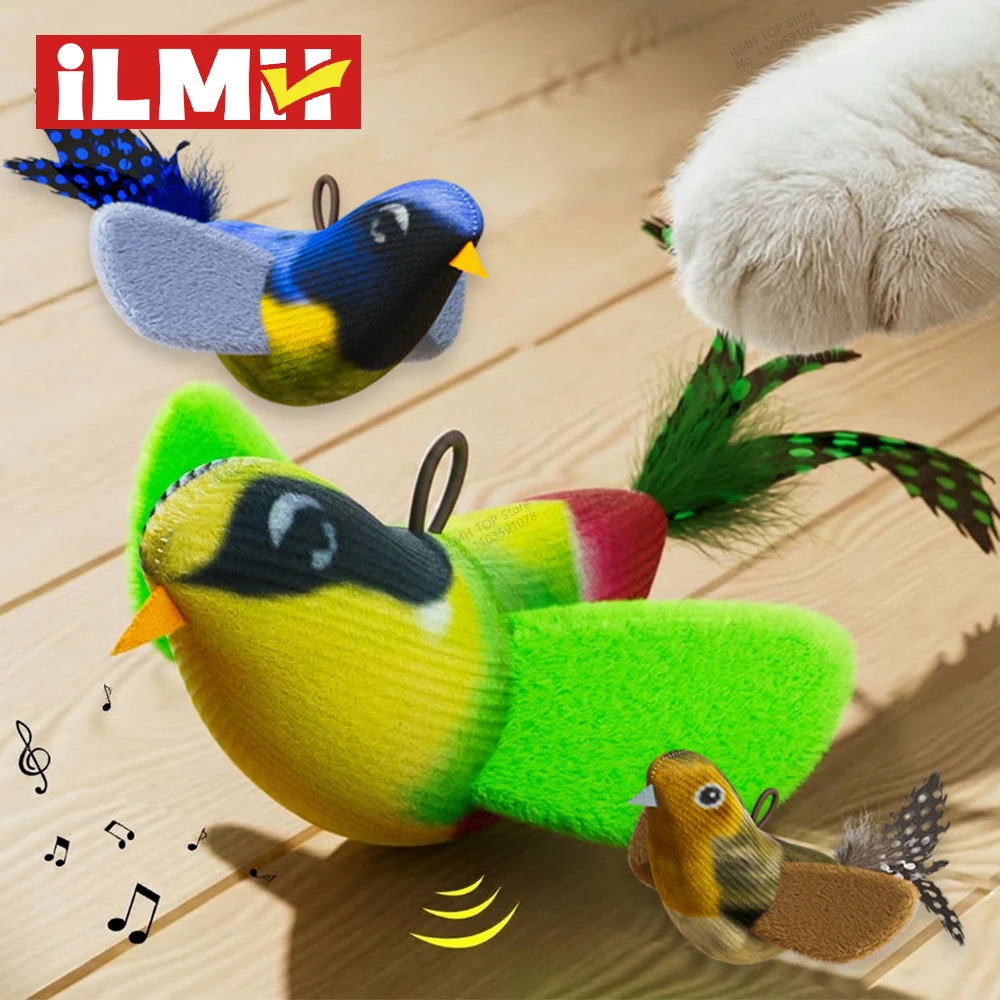 Interactive Bird Cat Toy – Plush Hanging Teaser Toy for Indoor Cats