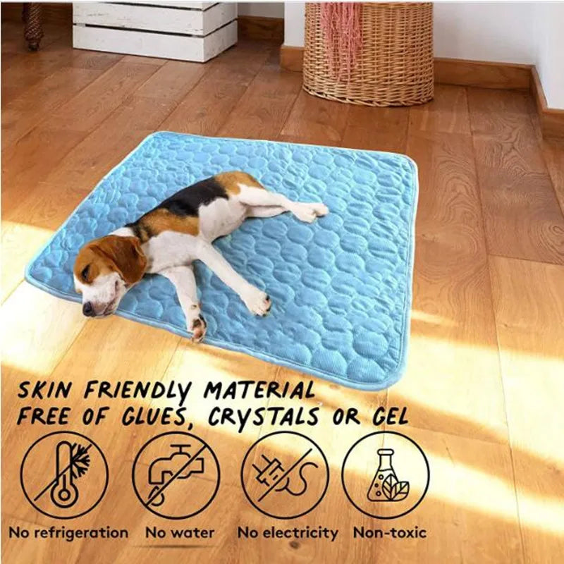 Dog Cooling Mat – Self-Cooling Washable Summer Pet Pad