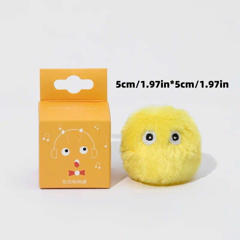 Interactive Cat Toy Ball – Plush Catnip Squeaky Toy