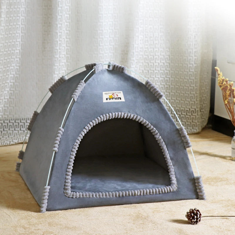 Foldable Cat House – Portable Four-Season Pet Tent
