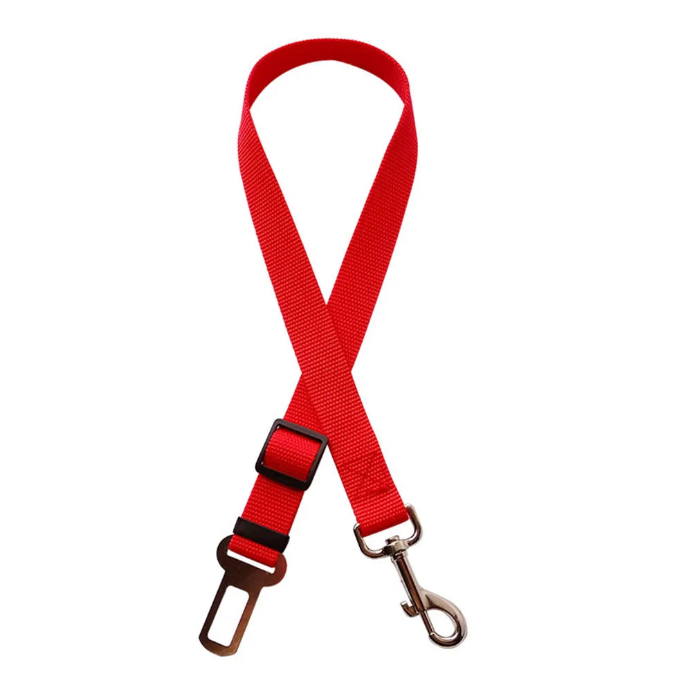 Adjustable Dog Car Seat Belt – Nylon Reflective Travel Harness