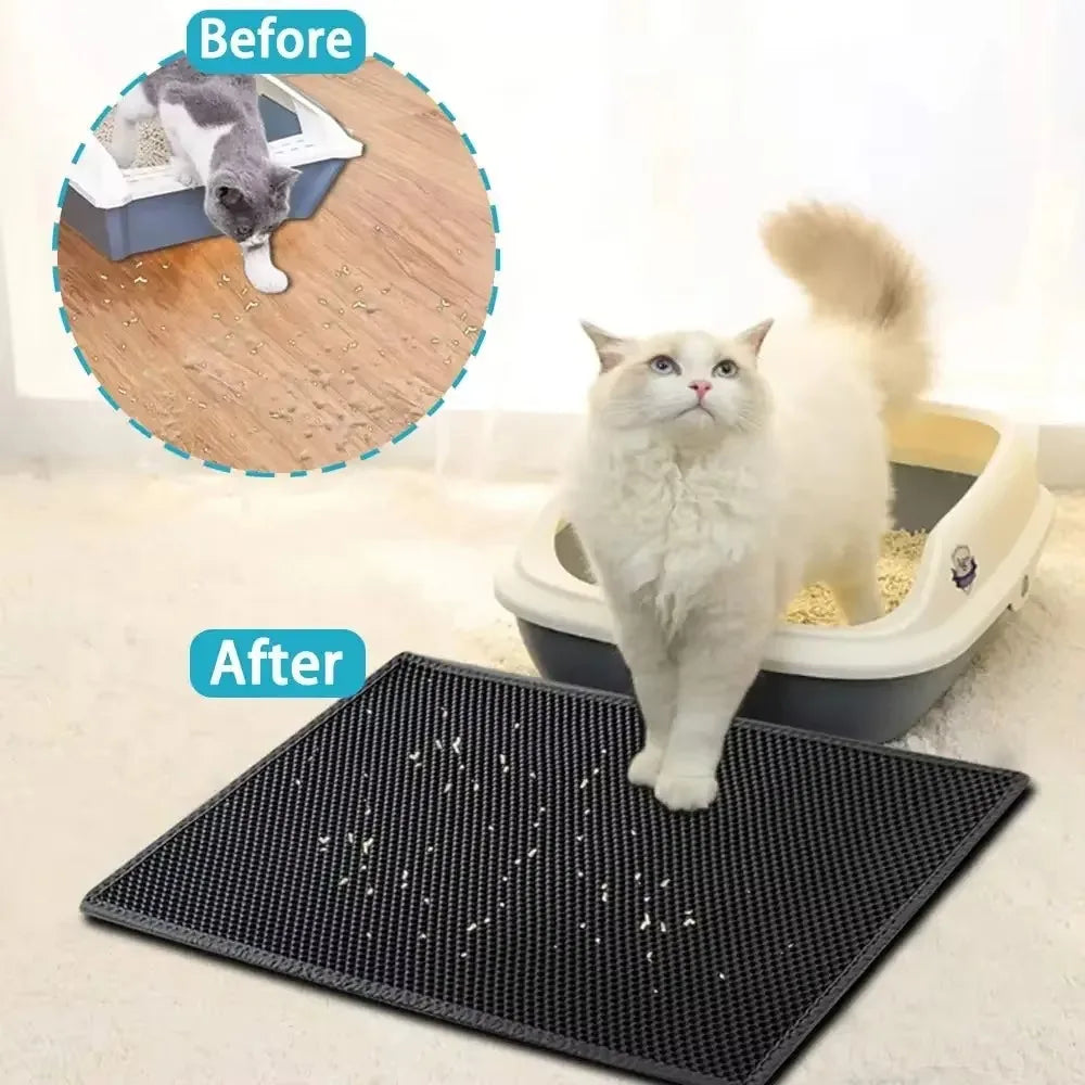 Cat Litter Mat – Double Layer Waterproof Non Slip Pad