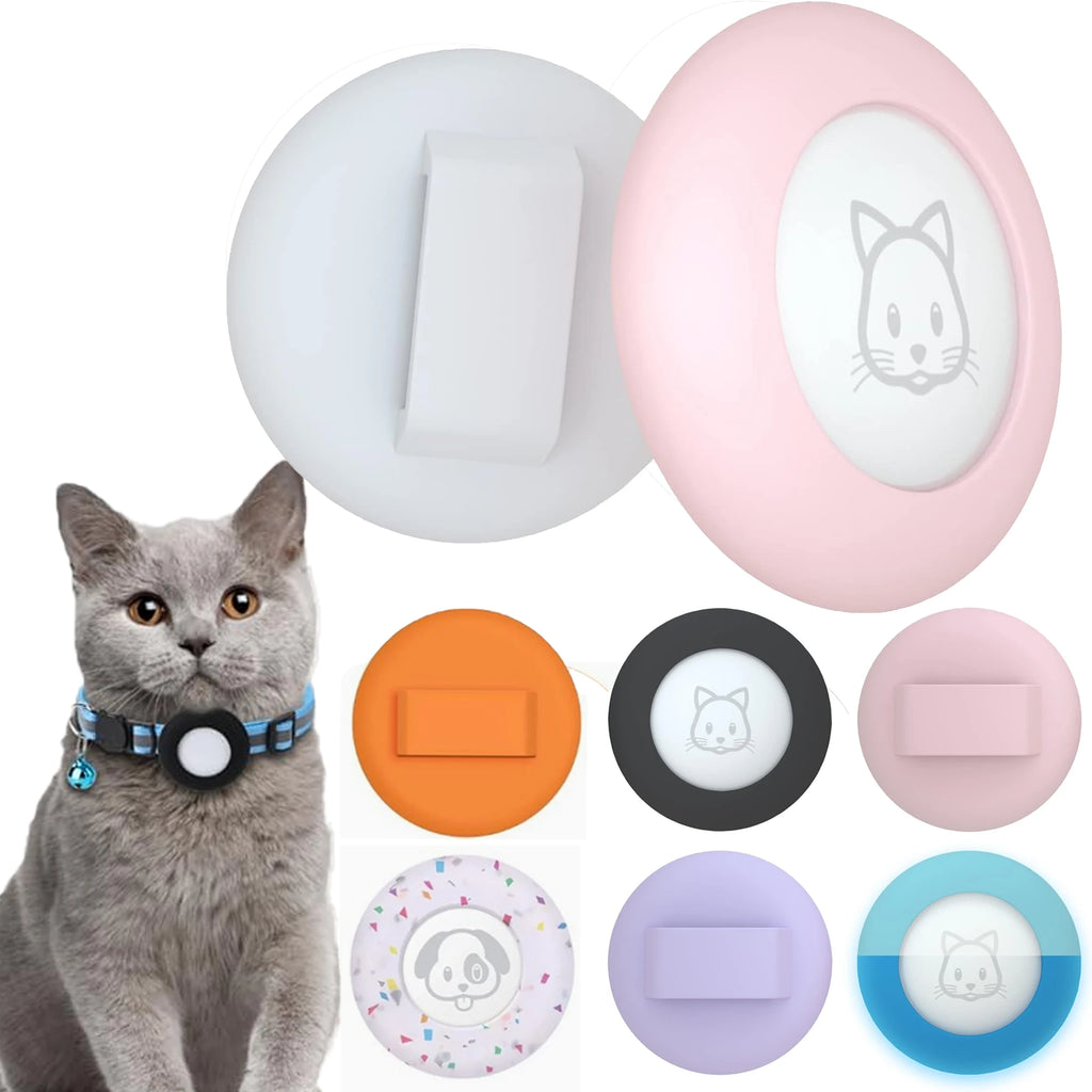 Cat AirTag Holder – Silicone GPS Tracker Collar Case