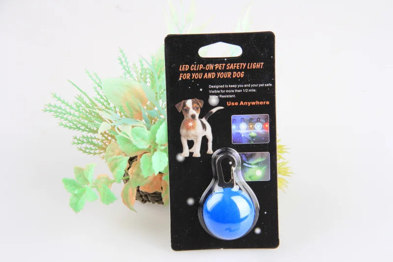LED Dog Collar Light, Glow Pet Safety Pendant for Night Walks