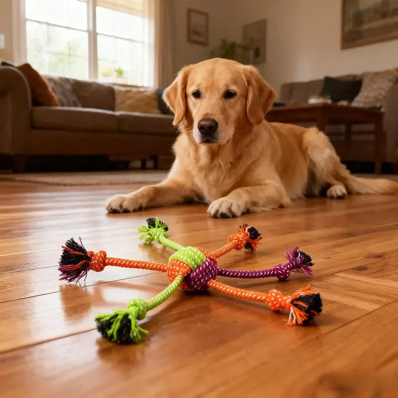 Dog Rope Toy – 30cm Linen Tug & Chew Toy