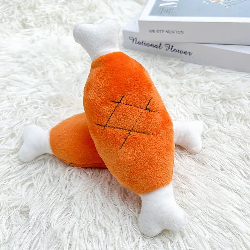 Plush Dog Toy Duck Squeaky Chew Toy for Small & Large Dogs
