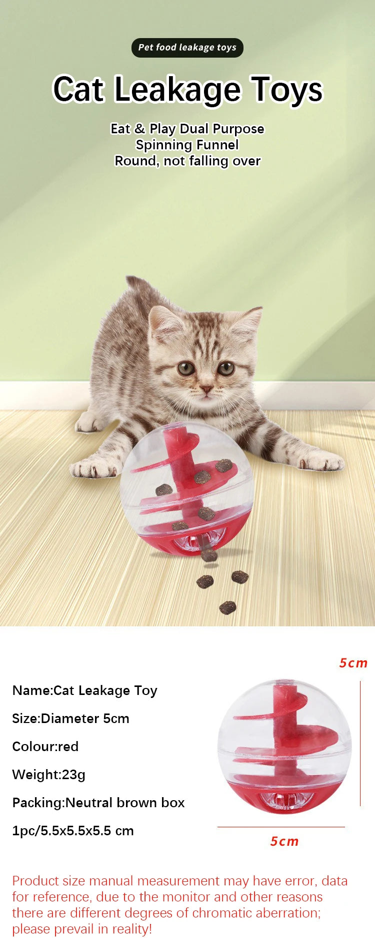 Cat Treat Ball – Interactive Food Dispenser & Puzzle Toy