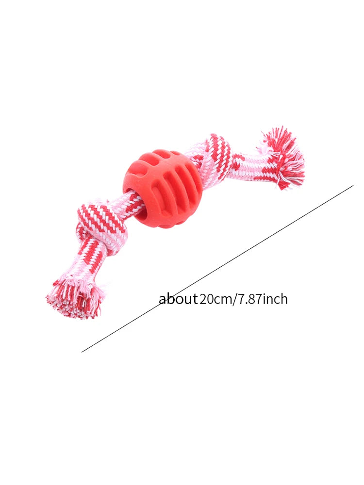 Dog Rope Ball Toy – Double Knot Chew Toy for Dogs