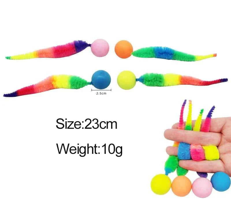 Interactive Cat Toy – Colorful Bouncing Teaser Ball