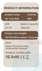 Automatic Interactive Cat Toy with Flying Feather & Elastic Rope