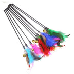 Cat Wand Toy – 5 Pack Colorful Feather Interactive Teaser