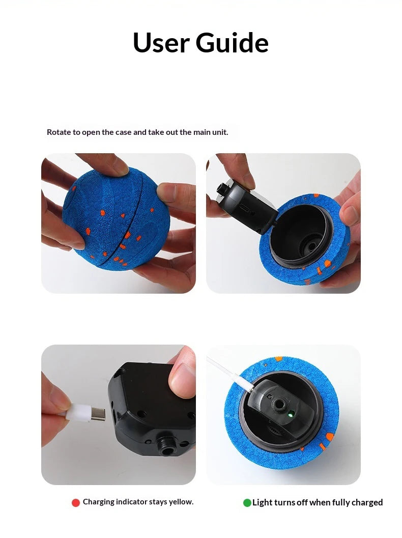 Interactive Dog Toy Automatic Moving Rechargeable Chew Ball