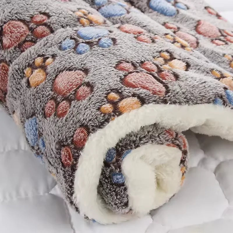 Flannel Dog Bed Mat – Thick Warm Washable Pet Sleeping Mat