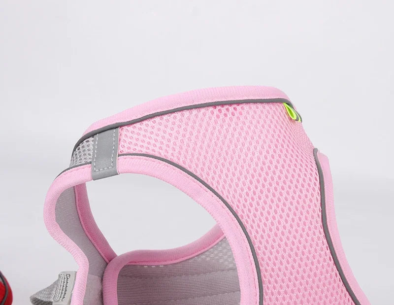 Small Dog Harness – Adjustable Reflective Vest With Leash