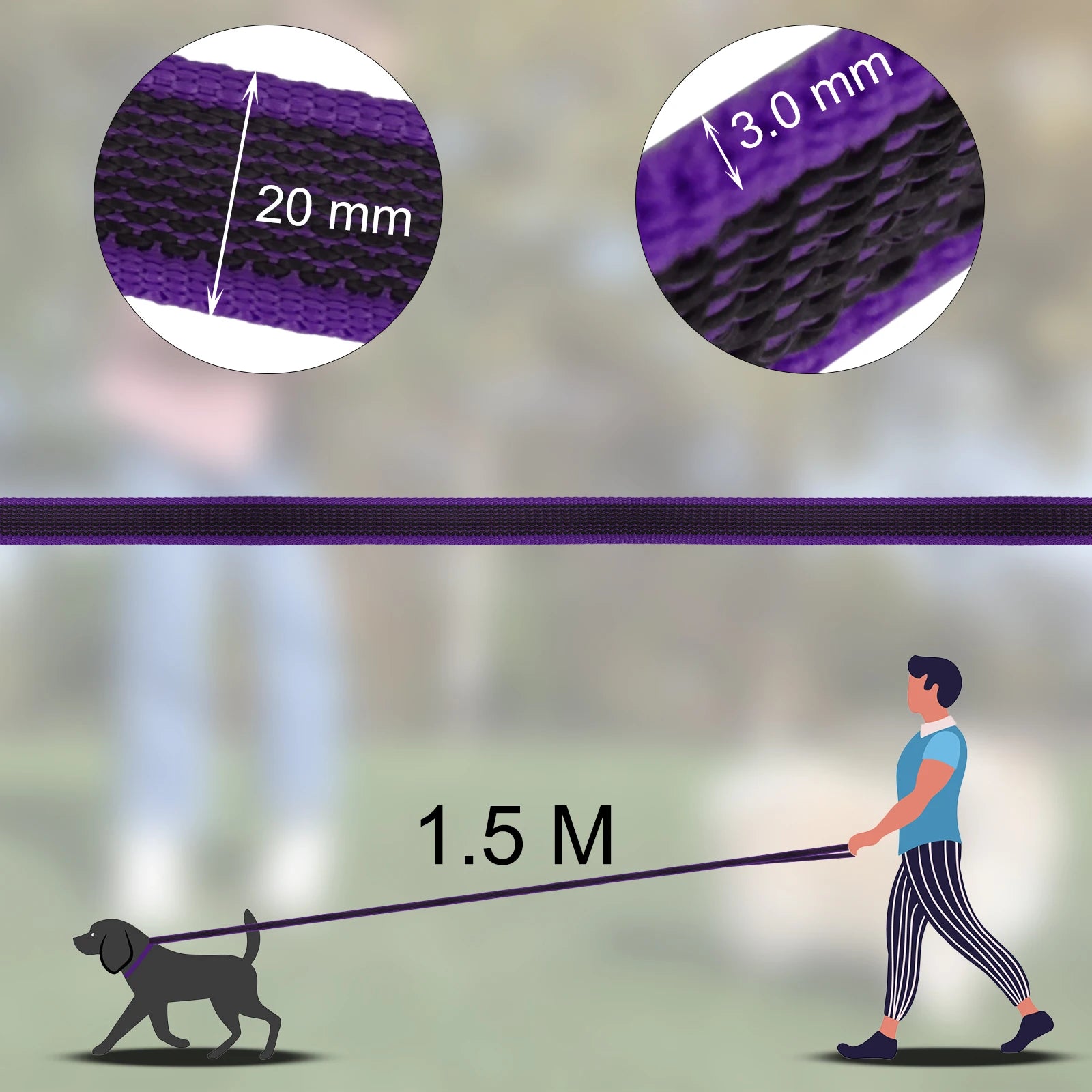 Long Dog Leash – Lightweight Training Lead With Multiple Lengths