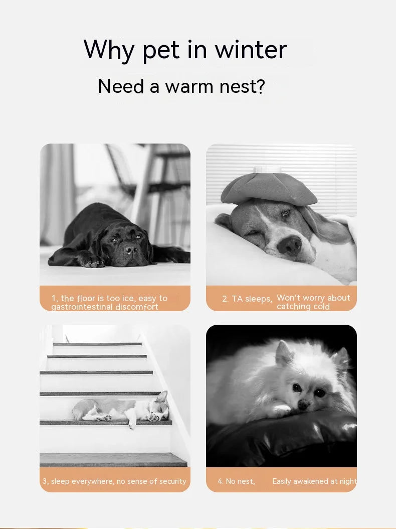 Large Dog House – Warm Washable Covered Bed for Dogs