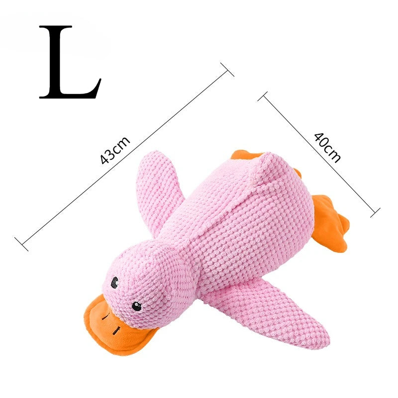 Plush Dog Toy Duck Squeaky Chew Toy for Small & Large Dogs