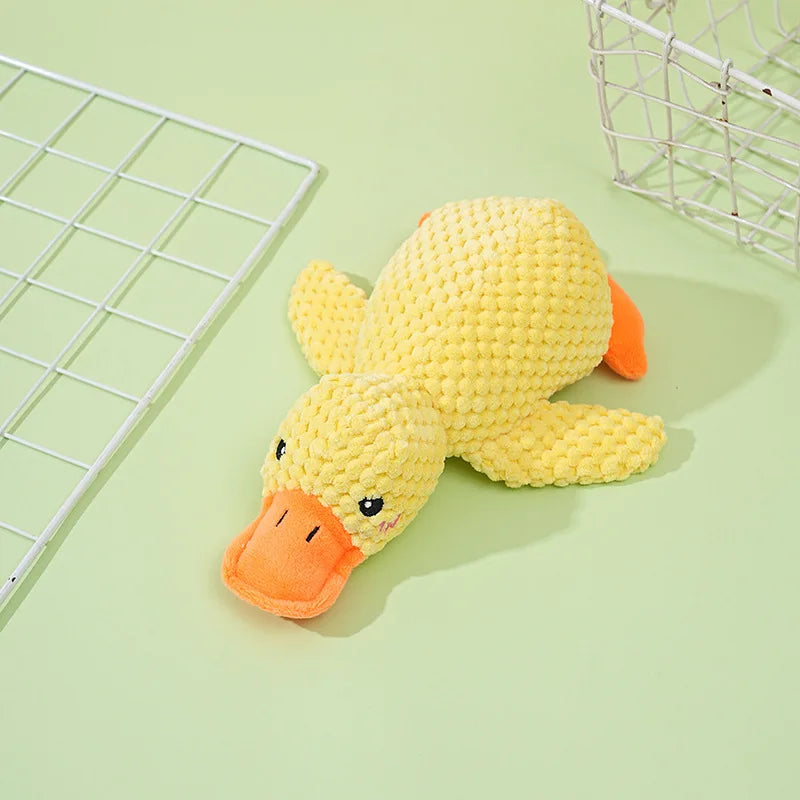 Plush Dog Toy Duck Squeaky Chew Toy for Small & Large Dogs